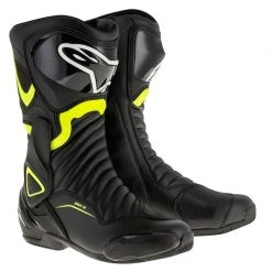 Alpinestars SMX-6 v2 Motorcycle Boot (Black/Fluo Yellow)