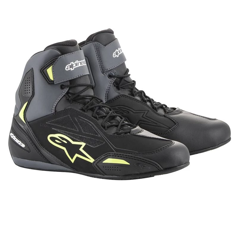 Alpinestars Faster 3 Drystar Shoes (Black|Grey|Yellow) 1 Alpinestars Faster 3 Drystar Shoes (Black|Grey|Yellow)
