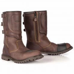 Spada Foundry CE WP Motorcycle Boots (Brown)