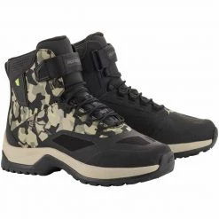 Alpinestars CR-6 Drystar Motorcycle Shoes (Military Green & Camo Sand)
