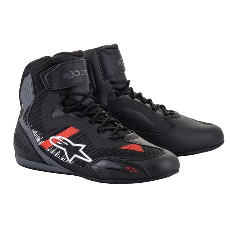 Alpinestars Faster 3 Rideknit Shoes (Black/Grey/Red) 1 Alpinestars Faster 3 Rideknit Shoes (Black/Grey/Red)