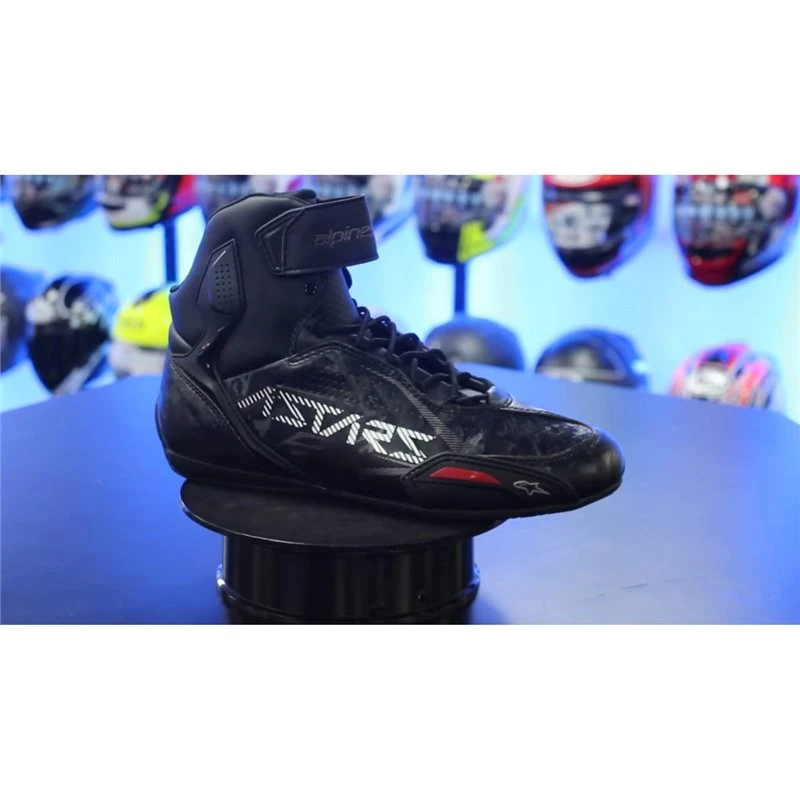 Alpinestars Faster 3 Rideknit Shoes (Black/Gray/Red) 2 Alpinestars Faster 3 Rideknit Shoes (Black/Gray/Red) - Image 2