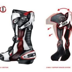 Sidi Mag-1 Motorcycle Boots CE (White/Black) -Boots Online Shop 9044 1